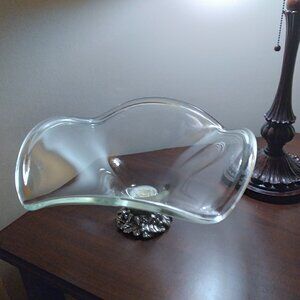 Elegant Art Glass Handmade Bowl